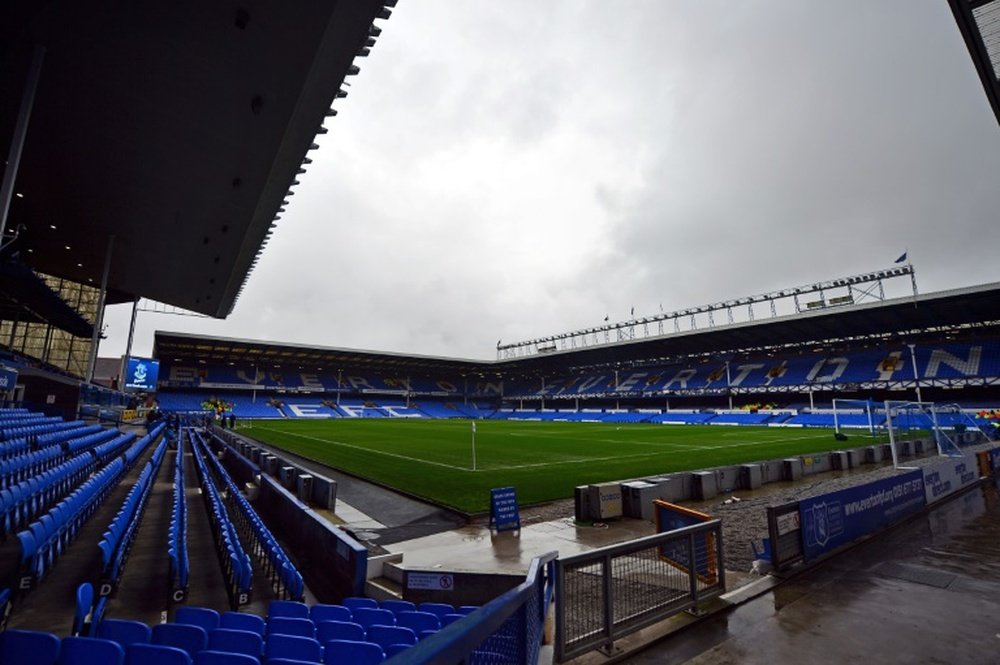 Goodison Park vai receber Everton e Tottenham pela Premier League. AFP