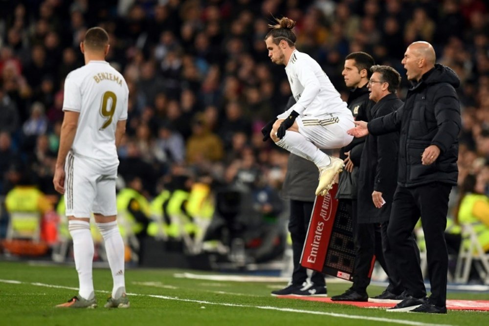 Gareth Bale, pitado en el Santiago Bernabéu. AFP
