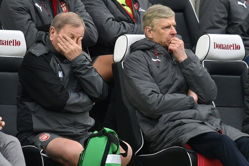 Wenger is facing the biggest crisis of his career. AFP