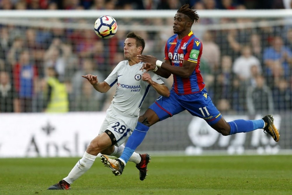 Hodgson's Palace side beat Chelsea to pick up their first points of the season. AFP