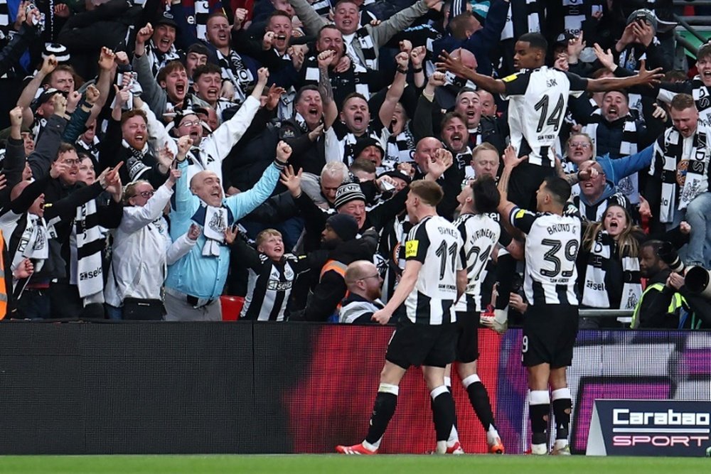 Trionfo storico del Newcastle nella Carabao Cup. AFP