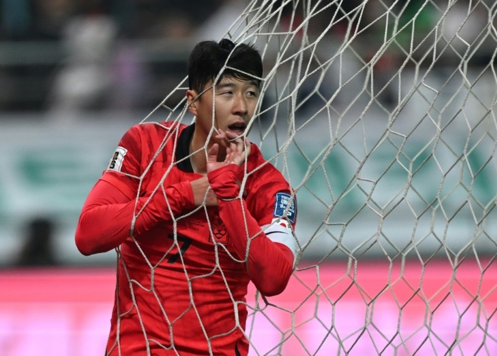 Son Heung-min dévasté après l'élimination de la Corée du Sud en Coupe d'Asie. afp