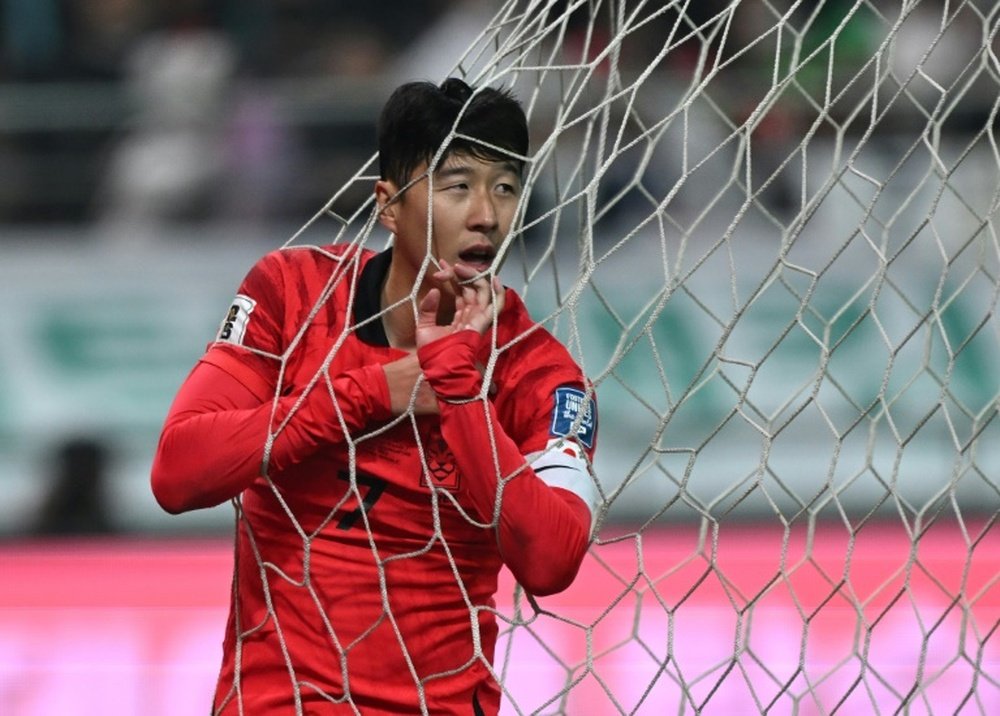 Son Heung-min dévasté après l'élimination de la Corée du Sud en Coupe d'Asie. afp