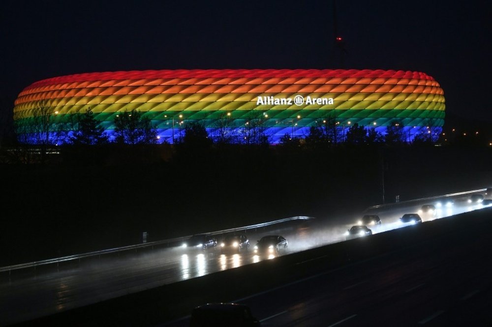 The Allianz Arena was lit in rainbow colours in 2016 for Munich's Christopher Street Day.