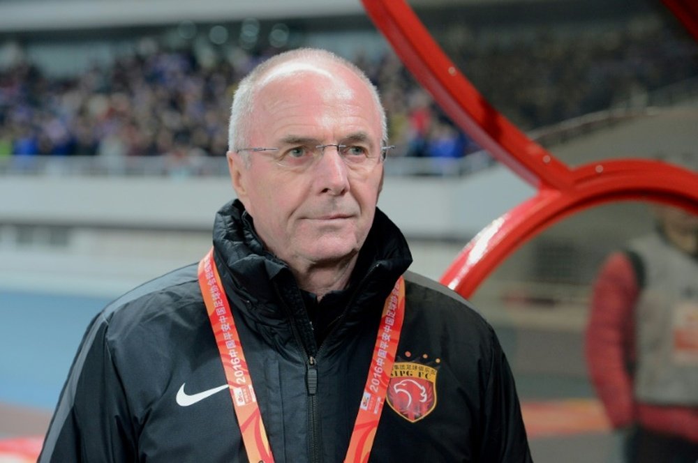 Shanghai SIPGs head coach Sven-Goran Eriksson oversaw a 1-1 draw with Guangzhou Evergrande