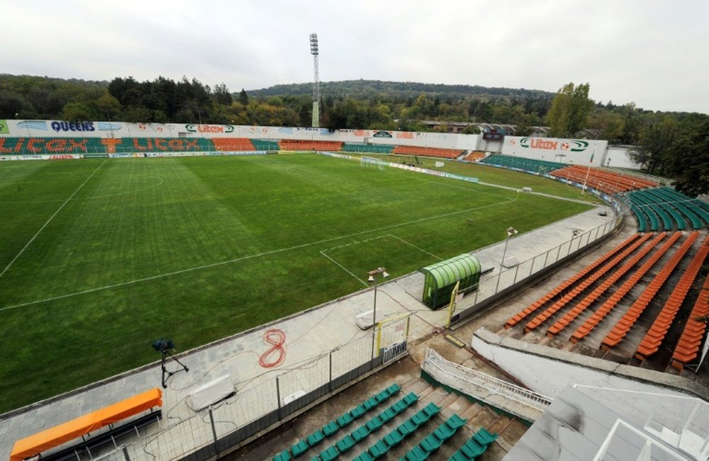 El estadio del Litex Lovech. AFP
