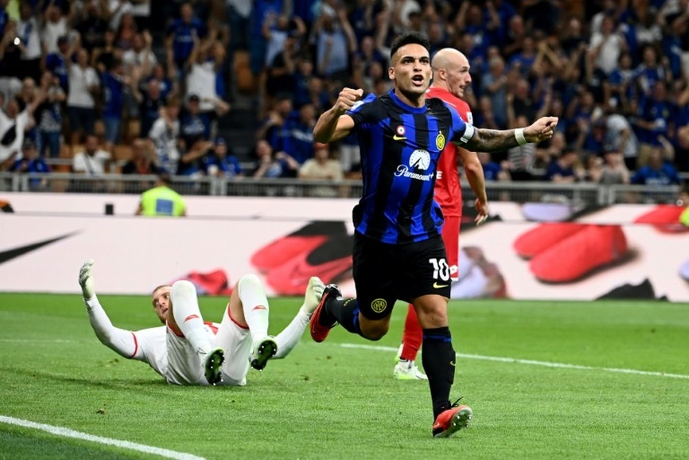 Martinez gave Inter a deserved three points against Monza. AFP
