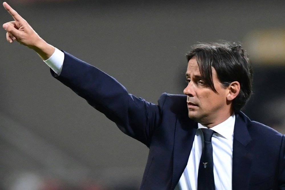 Simone Inzaghi pourrait quitter la Lazio en fin de saison. AFP