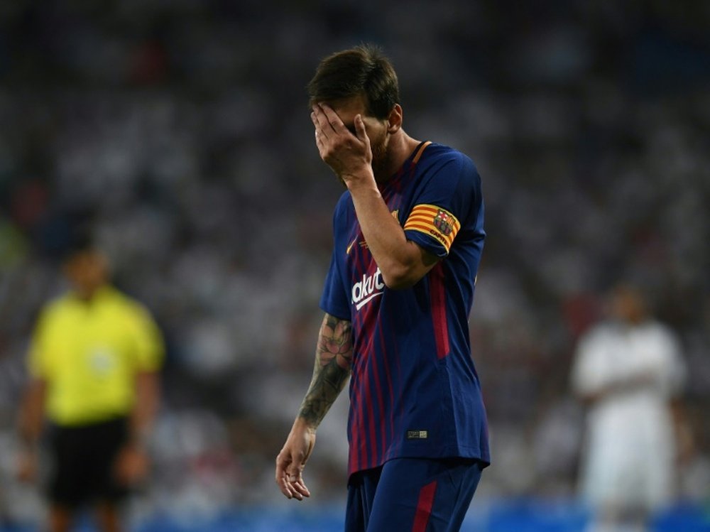 Lionel Messi was left frustrated by Ramos' antics during the Super Cup clash. AFP