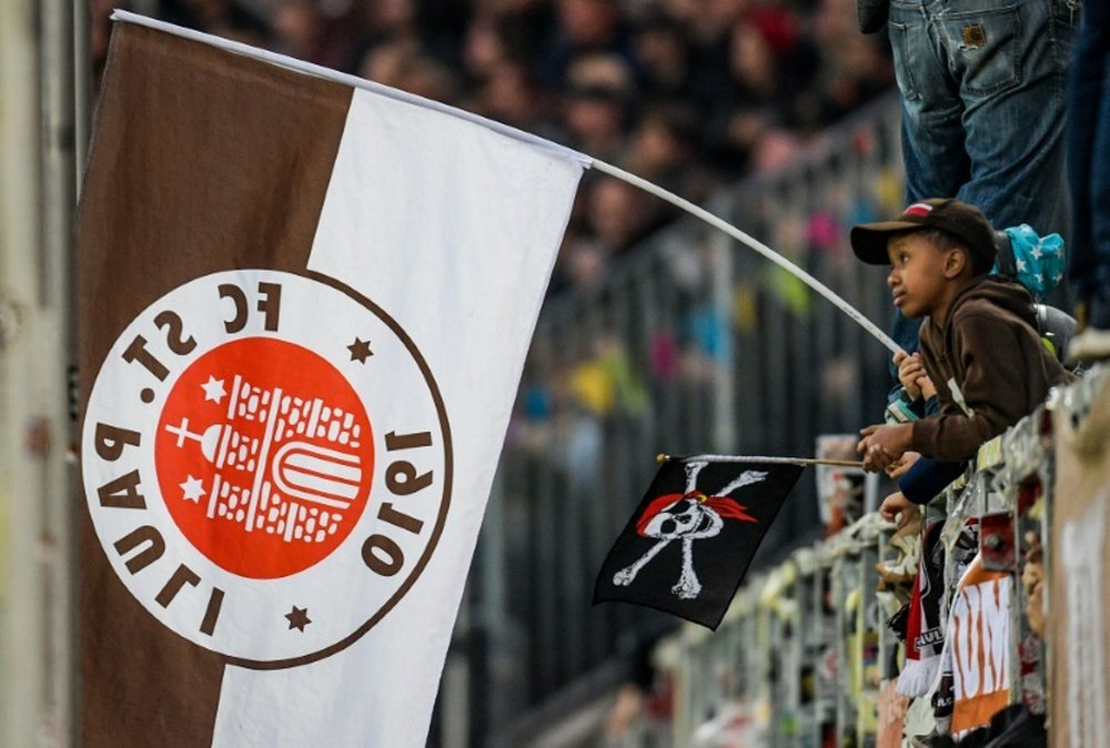St Pauli fans were met with an unusual welcome. AFP