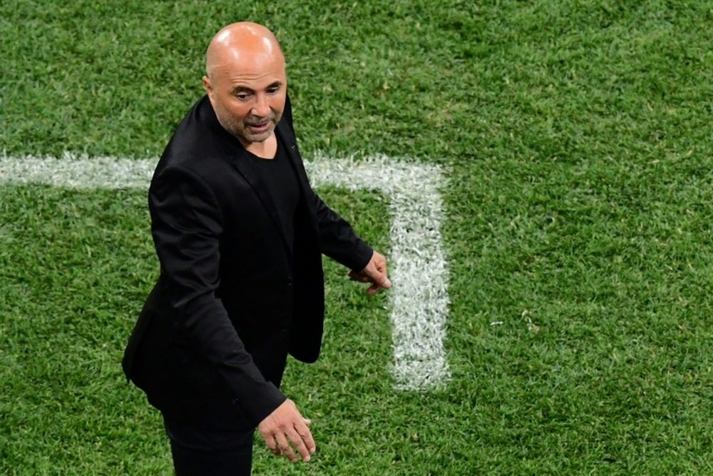 Sampaoli's time in charge looks to be coming to an end. AFP