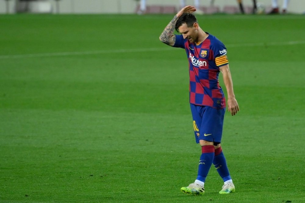 Messi explodiu e falou após ter perdido o título da LaLiga. AFP