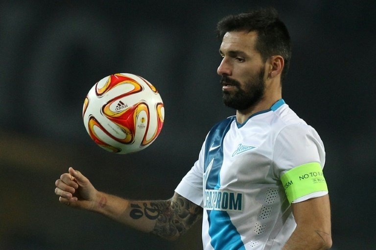 Portuguese midfielder Danny, pictured on March 19, 2015, came off the bench to score as Russian champions Zenit St Petersburg stayed top with a 1-0 win at Ufa