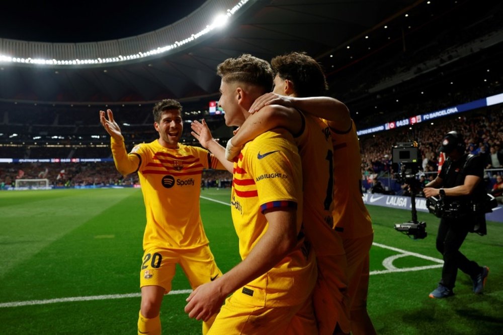 Fermin Lopez dedicated Barca's win over Atletico to Cancelo. AFP
