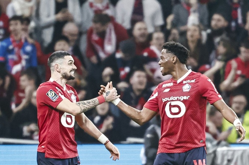 El Lille venció por 3-1 al Olympique de Marsella. AFP