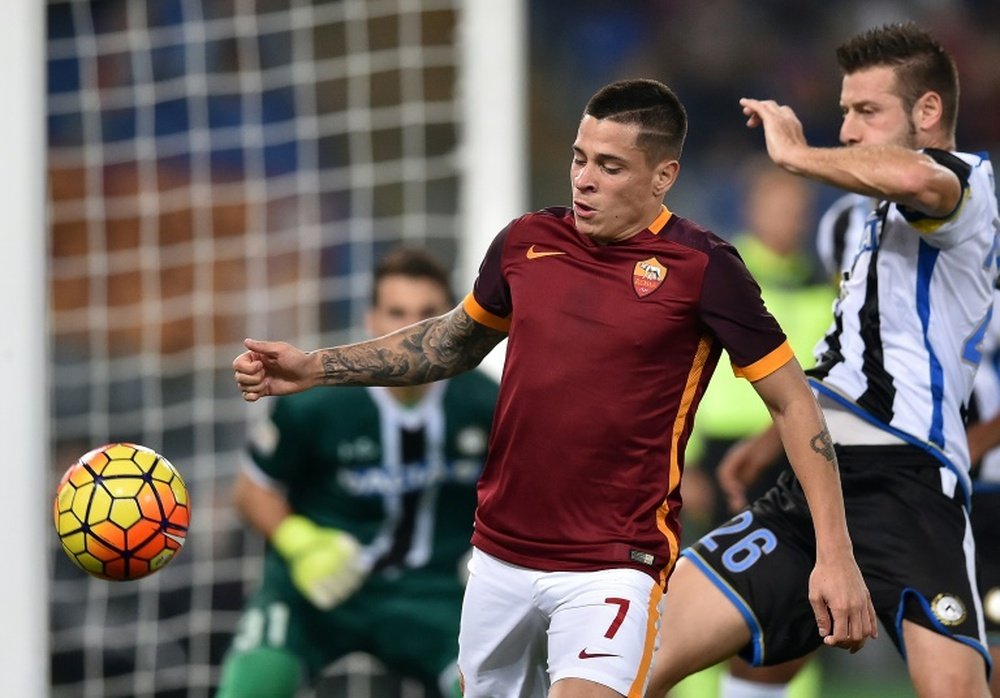 Juan Manuel Iturbe sous le maillot de la Roma en Serie A. AFP