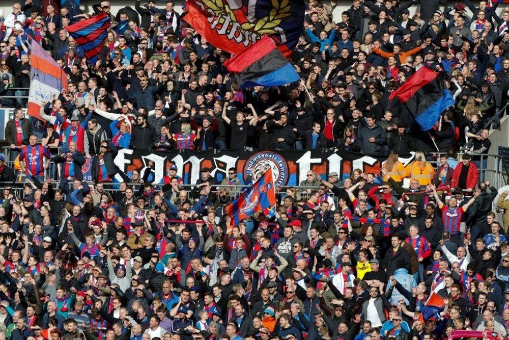 The Holmesdale Fanatics describe themselves as 'ultras'. AFP