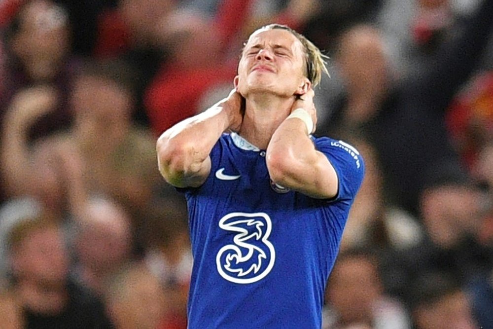 Gallagher's transfer to Atletico Madrid is hanging by a thread. AFP
