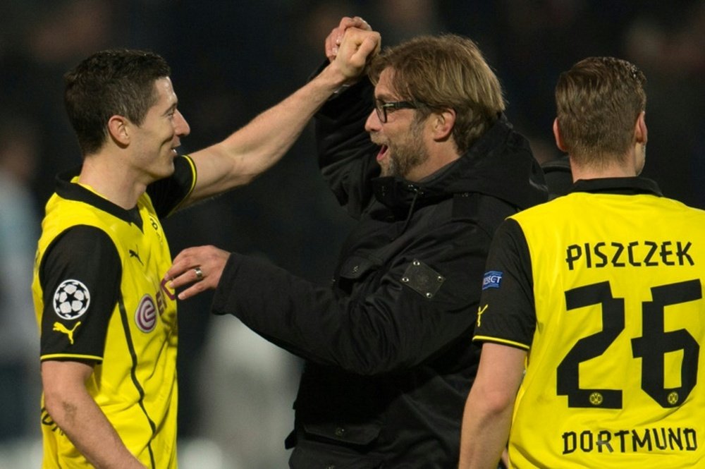 Lewandowski habló de su buena relación con Klopp en Dortmund. AFP