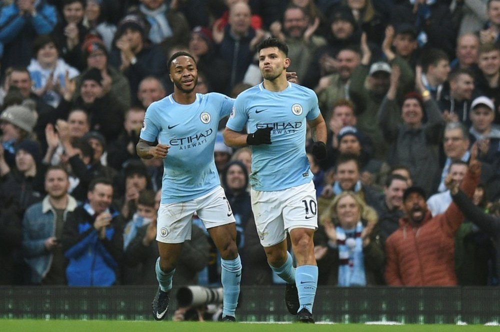 Aguero scored four goals in a game for the third time. AFP