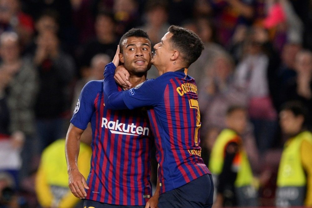 Elogios de Rafinho a Coutinho. AFP