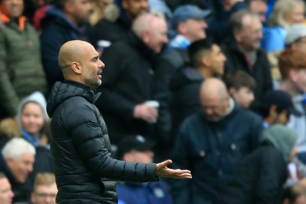 Lluvia de críticas hacia Pep Guardiola. AFP