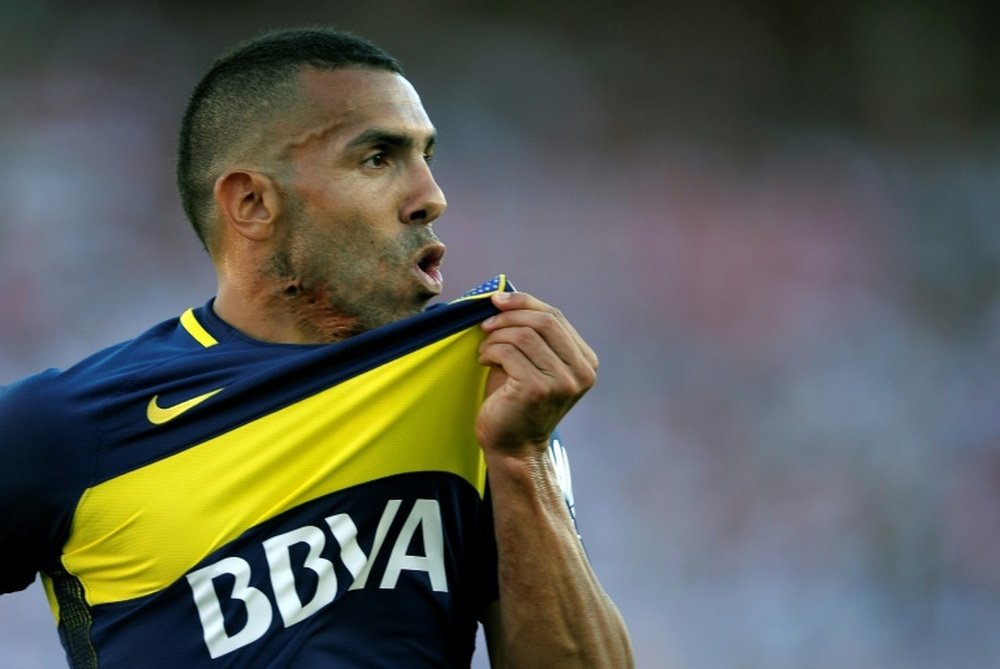 Boca Juniors Carlos Tevez previously played for Manchester City, Manchester United and Juventus. AFP