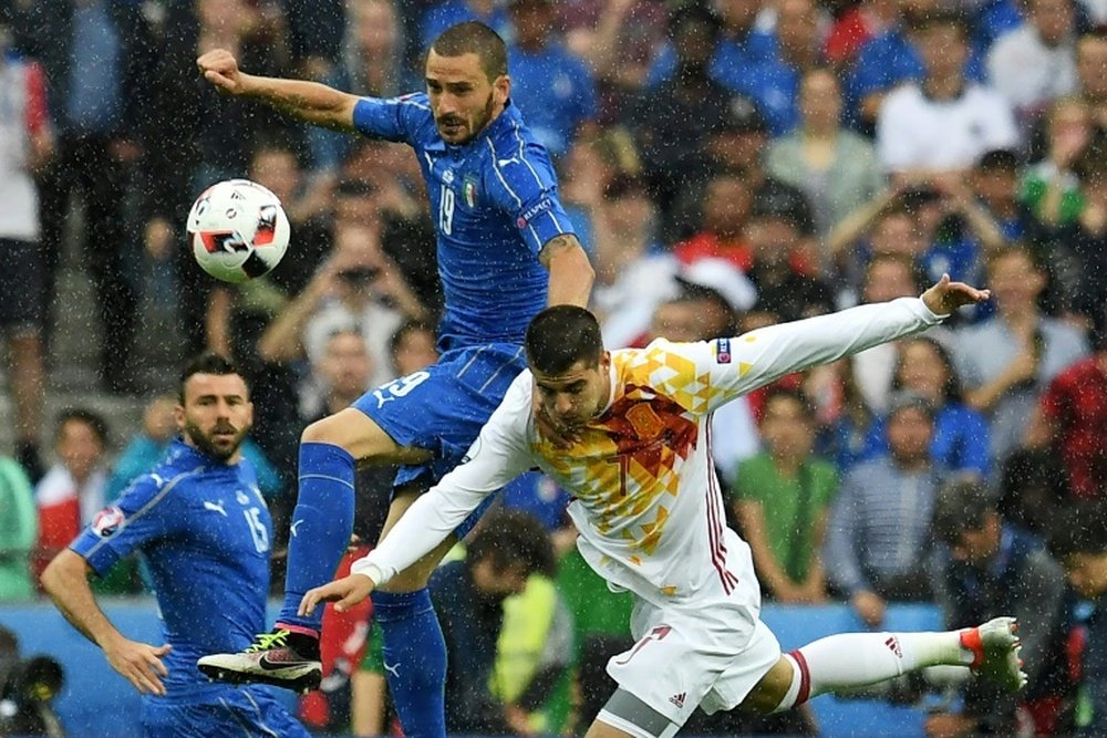 Italia derrotó a España en la Eurocopa. AFP