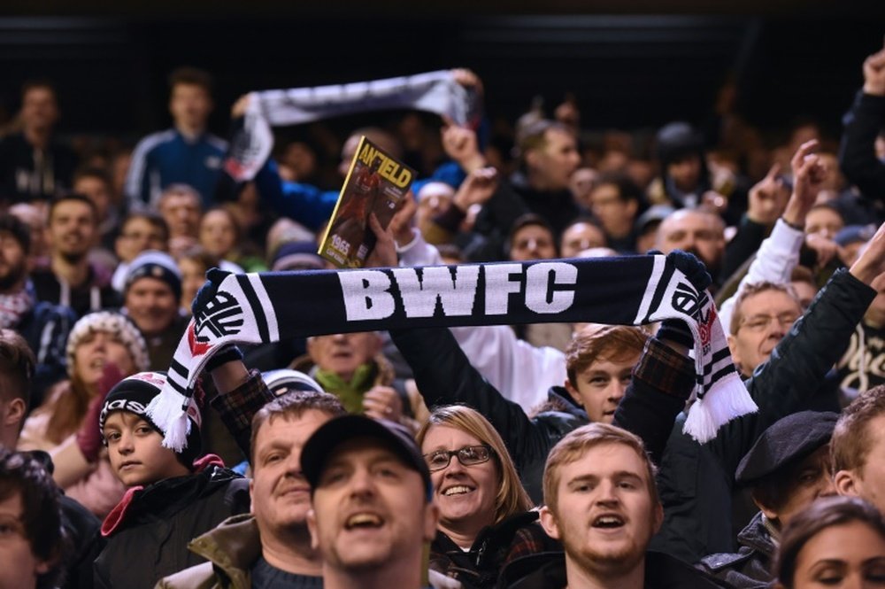 Bolton Wanderers supporters on January 24, 2015