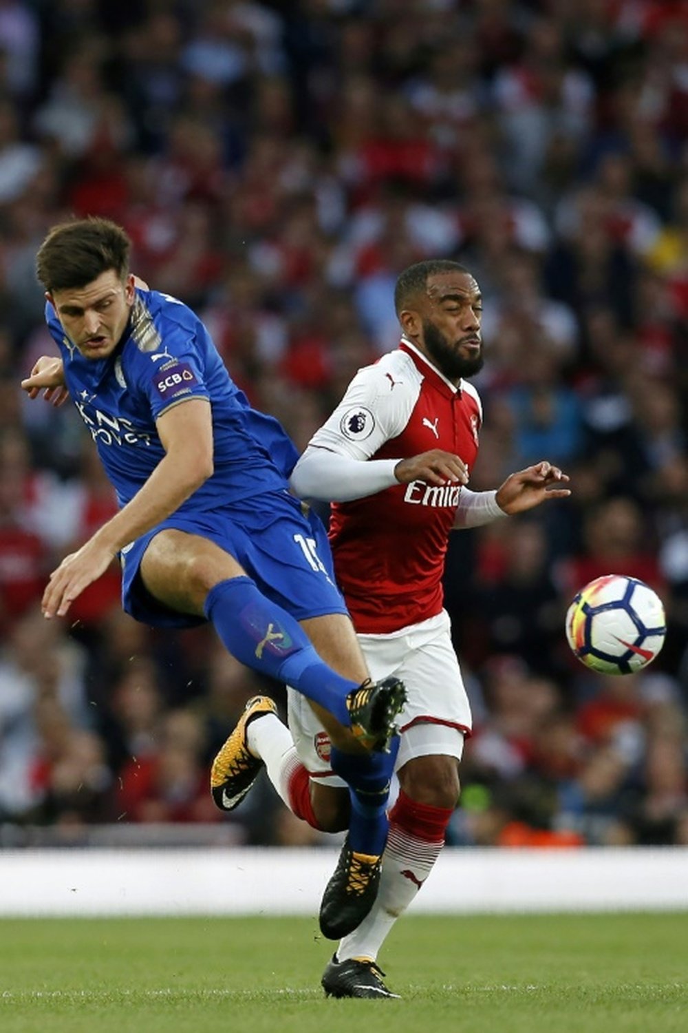 Leicester are keen to keep their star centre-back. AFP