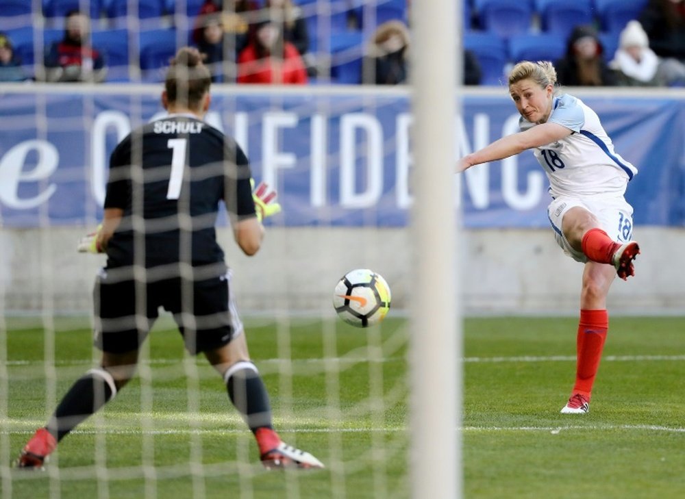 White scored twice to earn England a draw. AFP