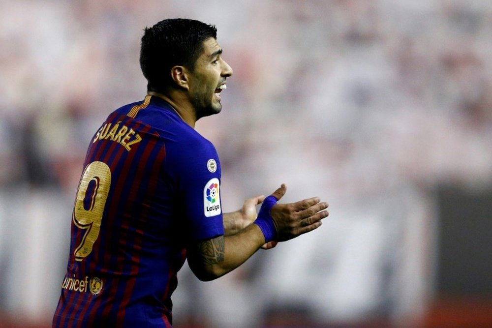 Suárez no estuvo fino ante el Valladolid. AFP