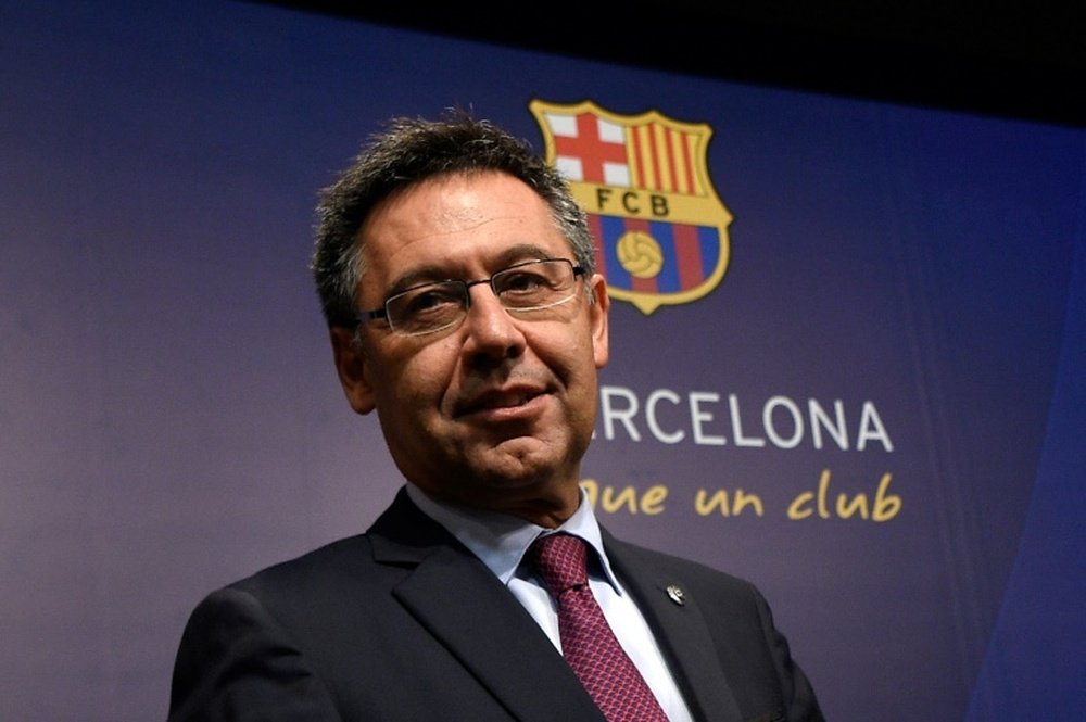 Bartomeu a de nouveau défendu son entraîneur. AFP