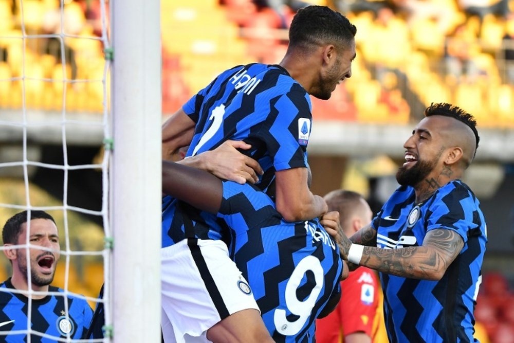 Um desfalque importante no dia da estreia da Inter na Champions. AFP