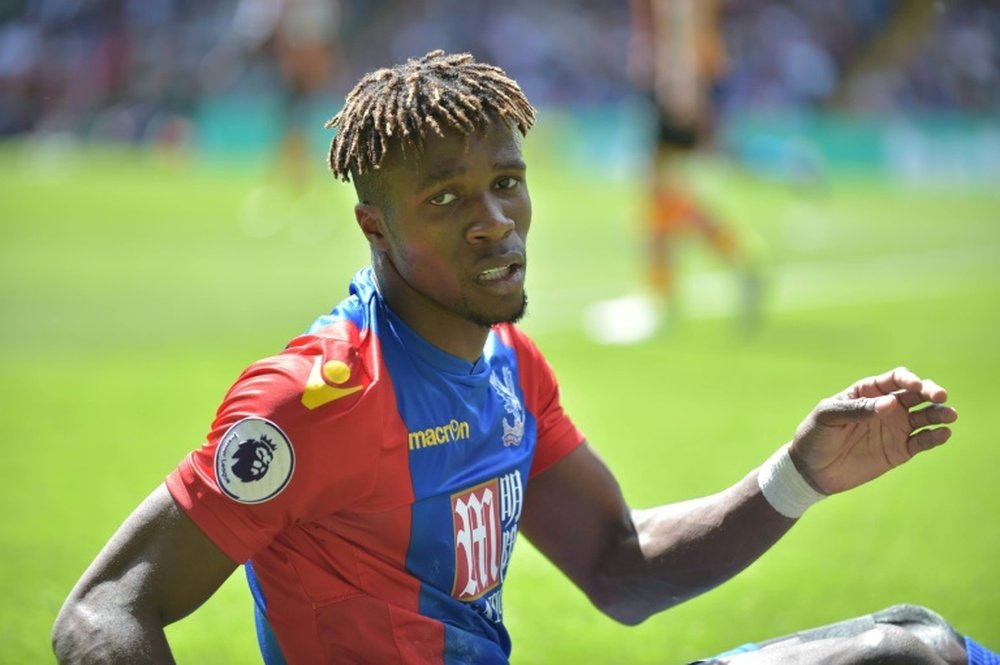 Wilfrid Zaha's goal was not enough for Crystal Palace to get back in to the game. AFP
