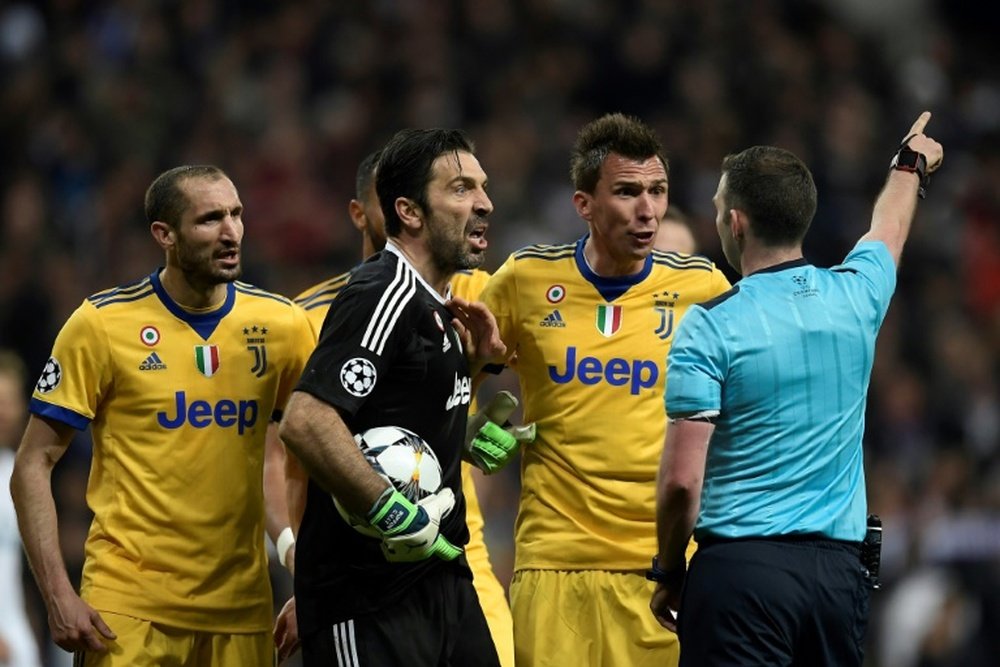Buffon was sent off for his comments. AFP