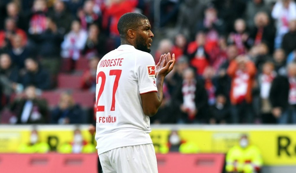 Cologne striker Anthony Modeste. AFP