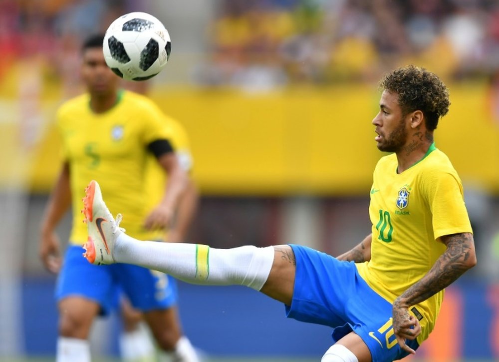 Neymar in action for Brazil in Sunday's friendly against Austria in Vienna. AFP
