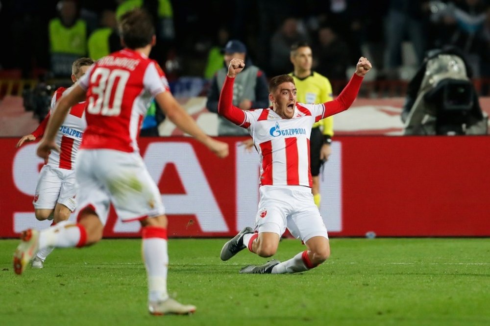 Milan Pavkov scored both goals against the Premier League club. AFP