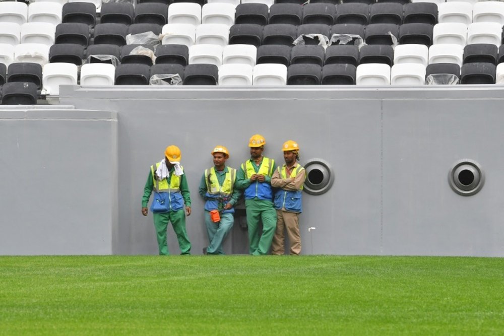 Catar confirmó que murieron entre 400 y 500 obreros en el Mundial. AFP