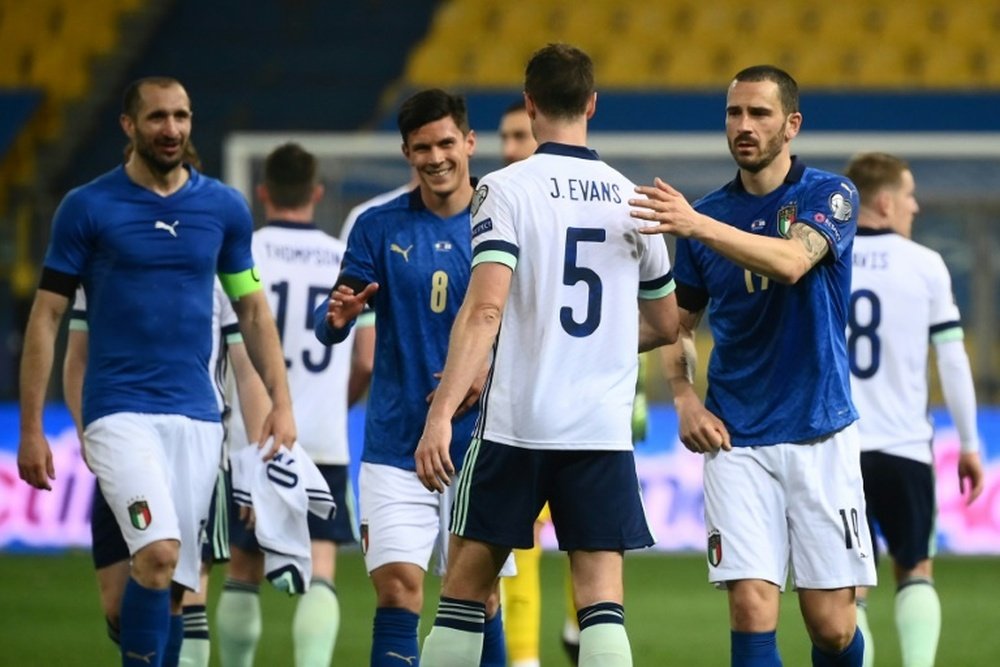 Italia se enfrenta a Suiza en la Eurocopa. AFP