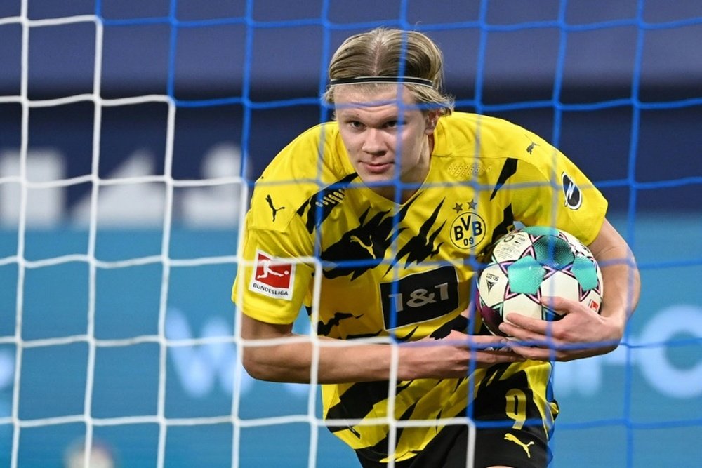 Haaland, artilheiro de 20 anos do Borussia Dortmund. AFP