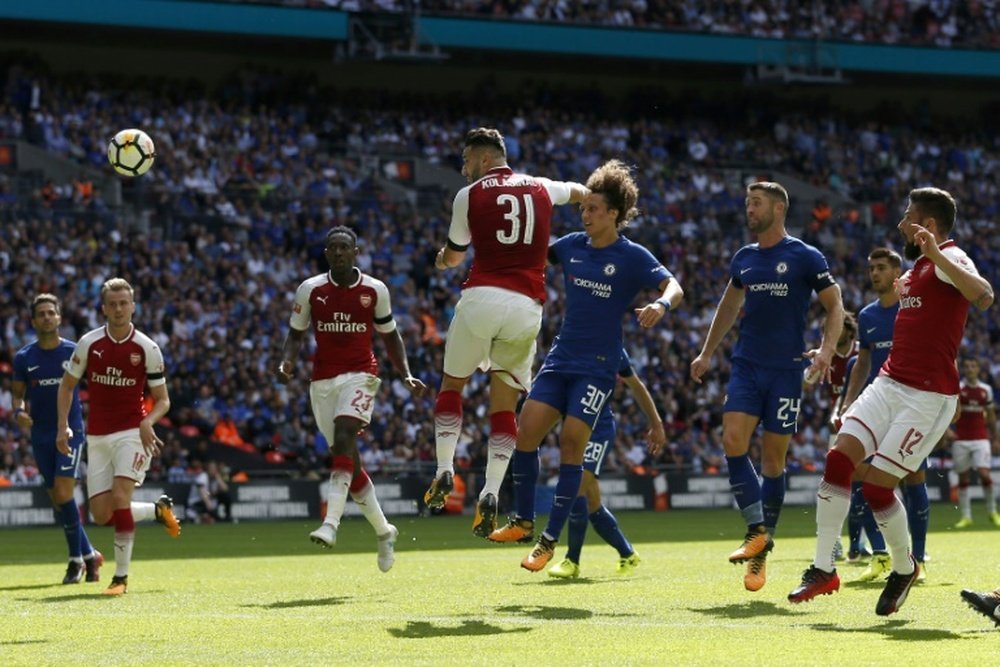Kolasinac scored for Arsenal to take the game to penalties. AFP