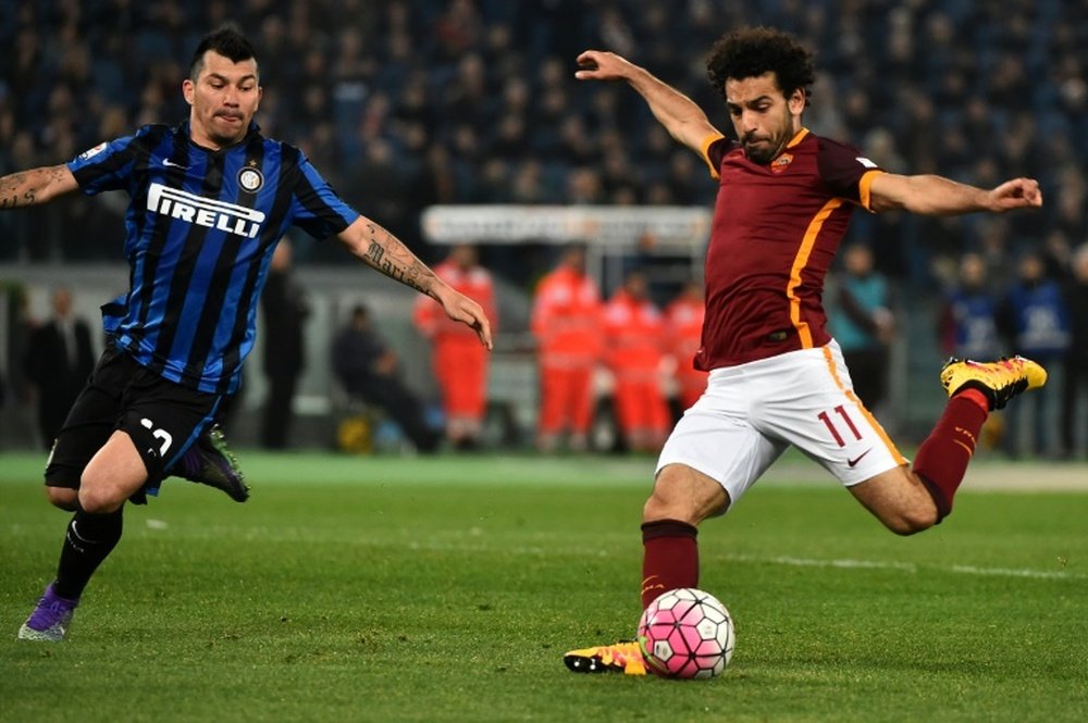 Roma's striker Mohamed Salah is heavily linked with Liverpool. AFP