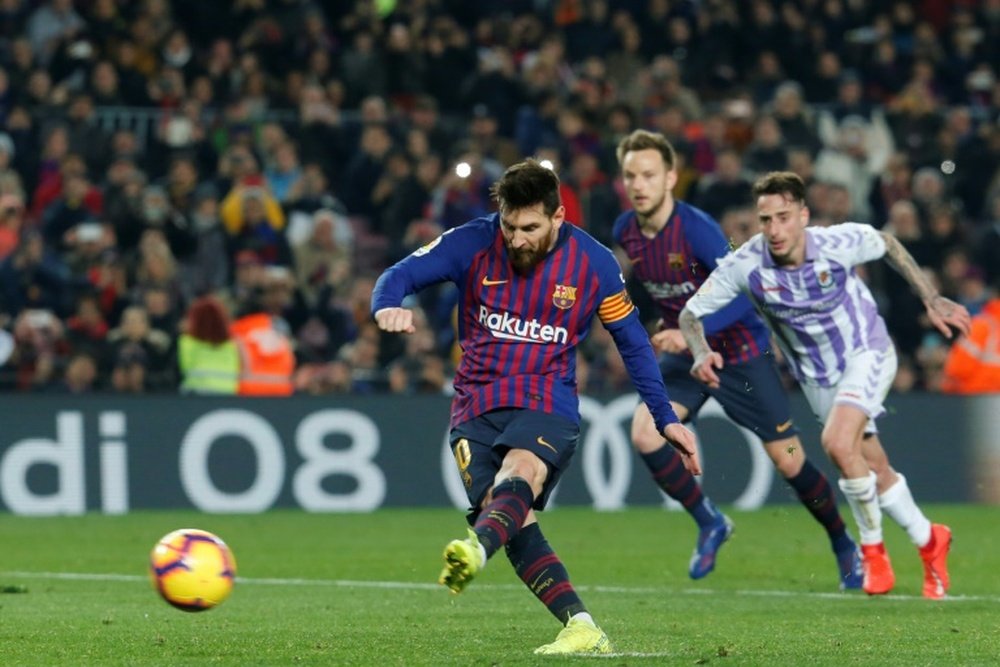 Messi lidera la tabla de goleadores. AFP