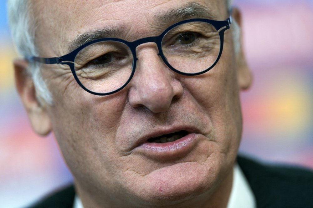 Leicester manager Claudio Ranieri speaks during a press conference at the King Power Stadium. AFP
