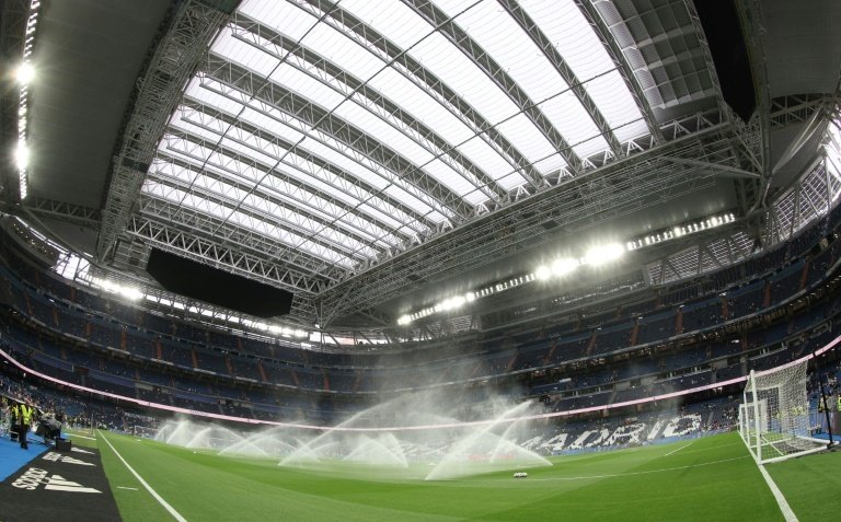 El Santiago Bernabéu, bien posicionado en la pugna por albergar la final del Mundial en 2030. AFP