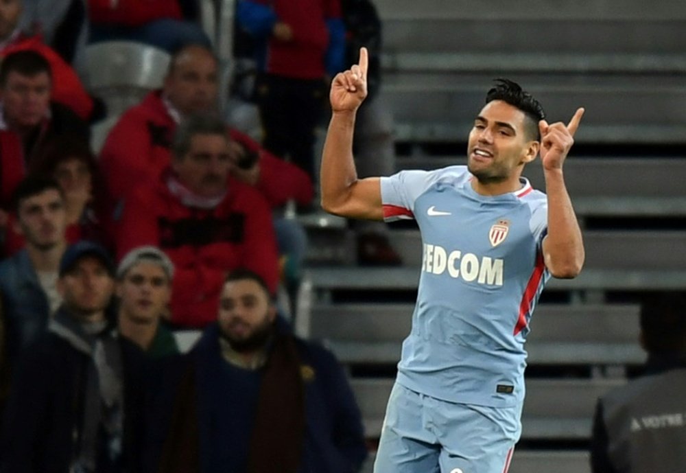 Falcao scored a brace as Monaco beat Lille 4-0. AFP