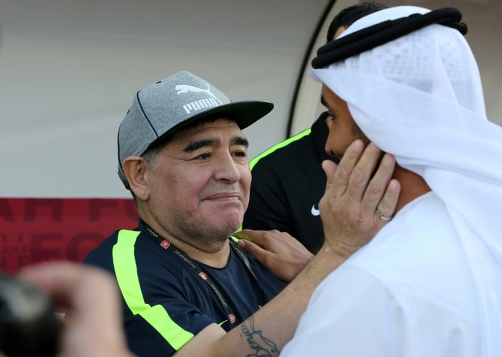 Maradona se queda en el Fujairah. AFP