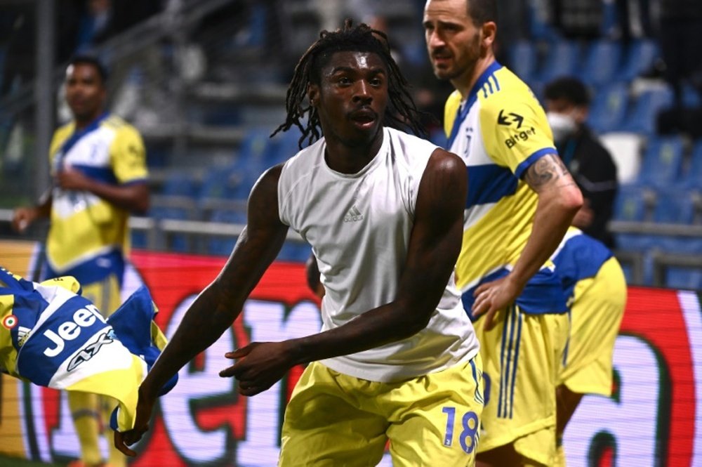 Moise Kean expulsé 40 secondes après être entré en jeu. afp